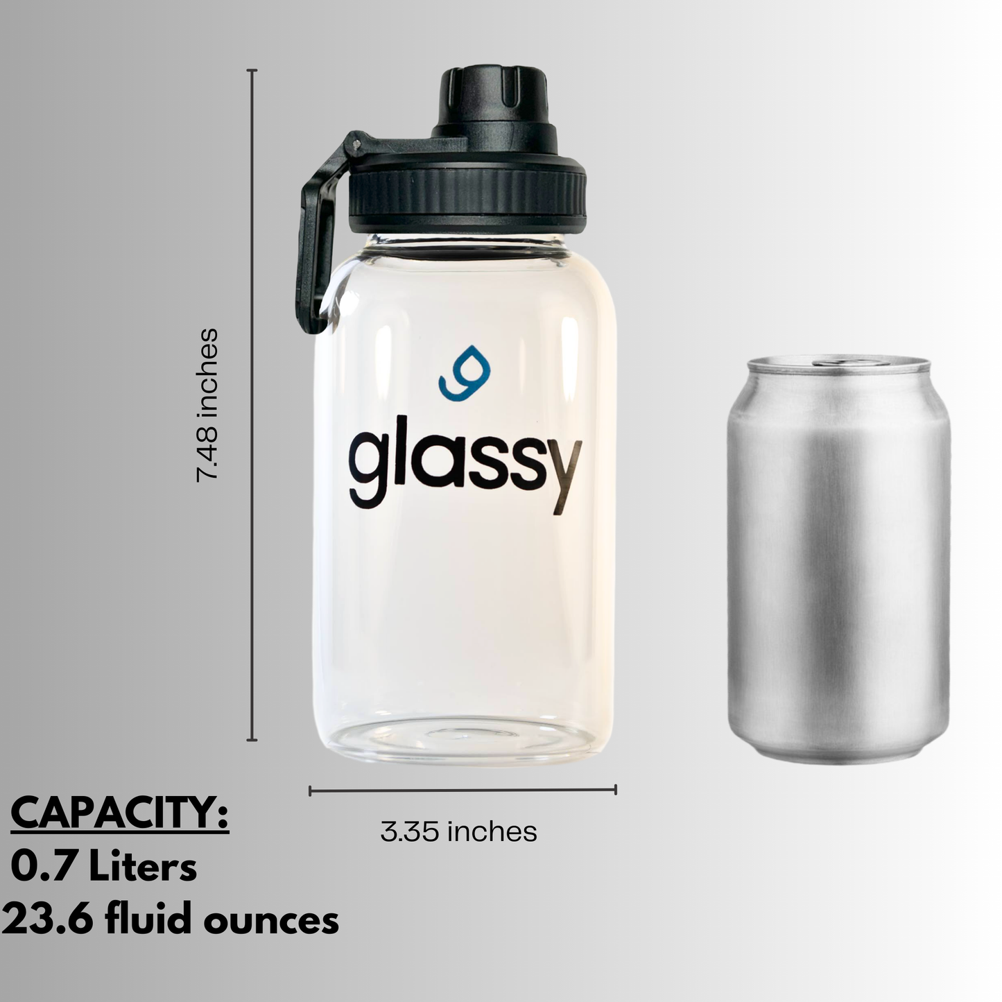 glassy 24oz Water Bottle